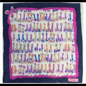 Lilly Pulitzer Shoe Print Never Seen So Many Silk Scarf 18”
